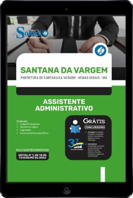 Apostila Prefeitura de Santana da Vargem - MG em PDF - Assistente Administrativo - Imagem 1