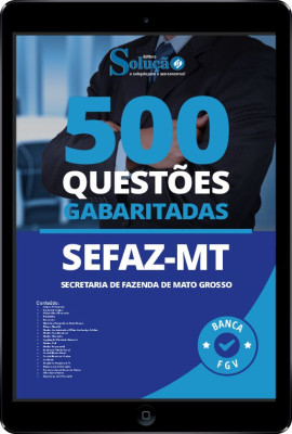 Caderno de Questões SEFAZ-MT em PDF - 500 Questões Gabaritadas - Imagem 1