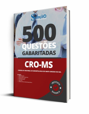 Caderno de Questões CRO-MS - 500 Questões Gabaritadas - Imagem 1