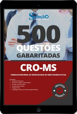 Caderno de Questões CRO-MS em PDF - 500 Questões Gabaritadas - Imagem 1