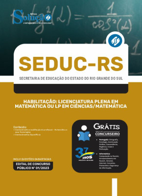 Apostila SEDUC-RS - Habilitação: Licenciatura Plena em Matemática ou LP em Ciências/Matemática - Imagem 3