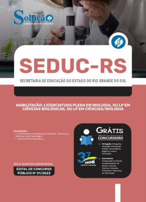 Apostila SEDUC-RS - Habilitação: Licenciatura Plena em Biologia, ou LP em Ciências Biológicas, ou LP em Ciências/Biologia - Imagem 3