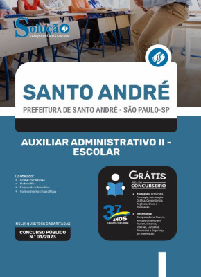 Apostila Prefeitura de Santo André - SP - Auxiliar Administrativo II - Escolar - Imagem 3