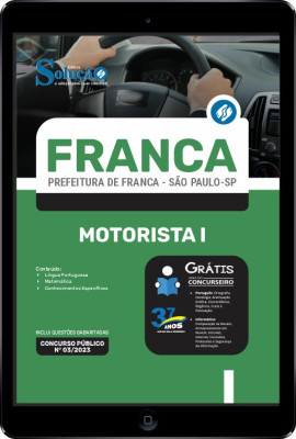 Apostila Prefeitura de Franca - SP em PDF - Motorista I - Imagem 1