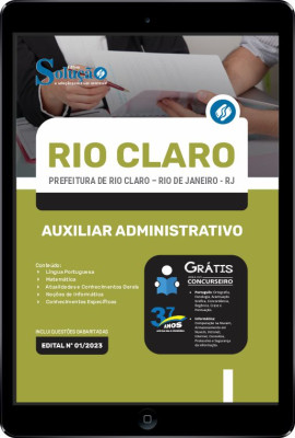 Apostila Prefeitura de Rio Claro - RJ em PDF - Auxiliar Administrativo - Imagem 1