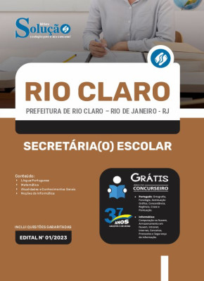 Apostila Prefeitura de Rio Claro - RJ - Secretária(o) Escolar - Imagem 3