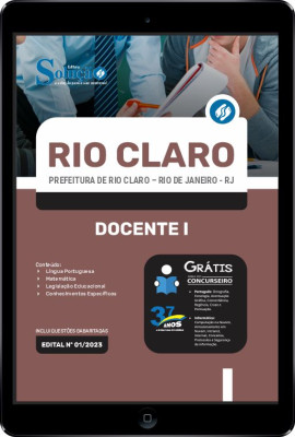 Apostila Prefeitura de Rio Claro - RJ em PDF - Docente I - Imagem 1