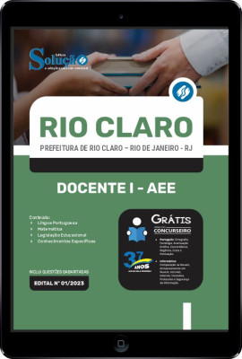 Apostila Prefeitura de Rio Claro - RJ em PDF - Docente I - AEE - Imagem 1