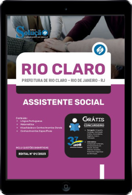 Apostila Prefeitura de Rio Claro - RJ em PDF - Assistente Social - Imagem 1