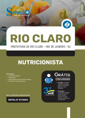 Apostila Prefeitura de Rio Claro - RJ - Nutricionista - Imagem 3