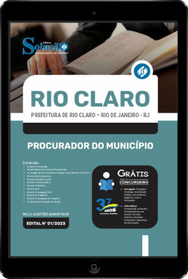 Apostila Prefeitura de Rio Claro - RJ em PDF - Procurador do Município - Imagem 1