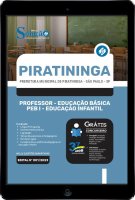 Apostila Prefeitura de Piratininga - SP em PDF - Professor - Educação Básica PEB I - Educação Infantil - Imagem 1