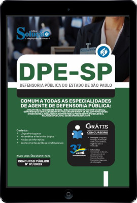 Apostila DPE-SP em PDF - Comum a Todas as Especialidades de Agente de Defensoria Pública - Imagem 1