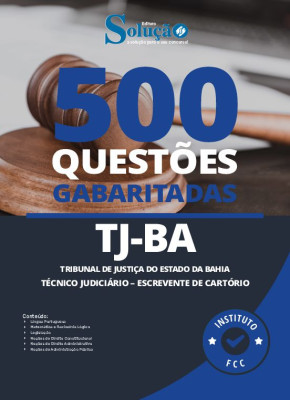 Caderno de Questões TJ-BA - Técnico Judiciário - Escrevente de Cartório - 500 Questões Gabaritadas - Imagem 2