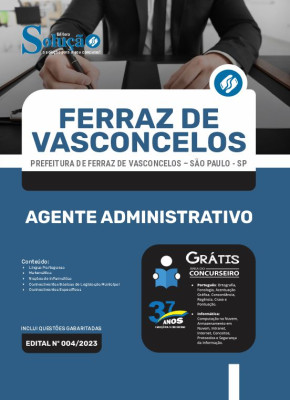 Apostila Prefeitura de Ferraz de Vasconcelos - SP - Agente Administrativo - Imagem 3