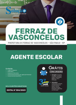 Apostila Prefeitura de Ferraz de Vasconcelos - SP - Agente Escolar - Imagem 3