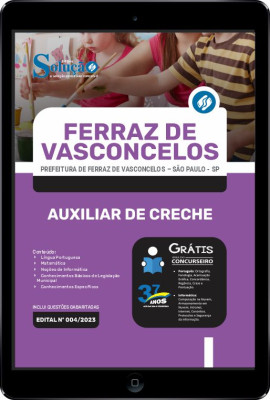 Apostila Prefeitura de Ferraz de Vasconcelos - SP em PDF - Auxiliar de Creche - Imagem 1