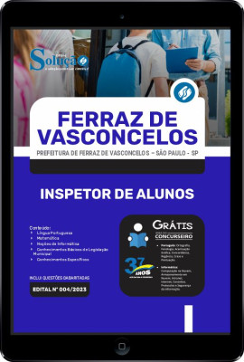 Apostila Prefeitura de Ferraz de Vasconcelos - SP em PDF - Inspetor de Alunos - Imagem 1