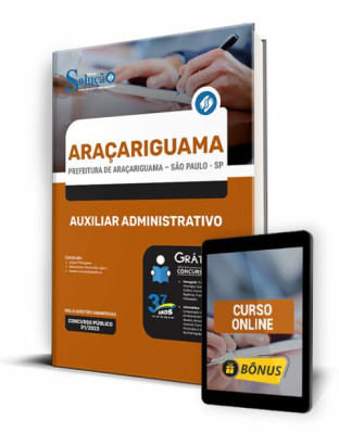 Apostila Prefeitura de Araçariguama - SP - Auxiliar Administrativo - Imagem 1