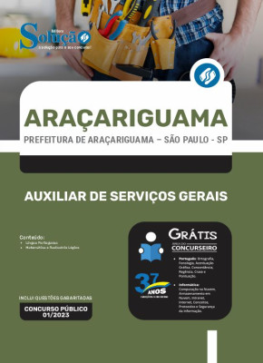 Apostila Prefeitura de Araçariguama - SP - Auxiliar de Serviços Gerais - Imagem 3