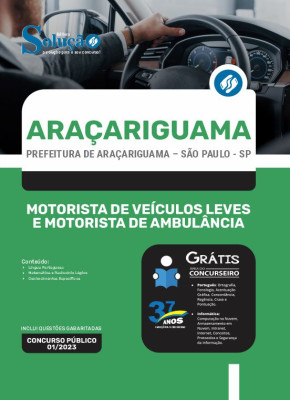 Apostila Prefeitura de Araçariguama - SP - Motorista de Veículos Leves e Motorista de Ambulância - Imagem 3