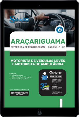 Apostila Prefeitura de Araçariguama - SP em PDF - Motorista de Veículos Leves e Motorista de Ambulância - Imagem 1