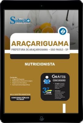 Apostila Prefeitura de Araçariguama - SP em PDF - Nutricionista - Imagem 1