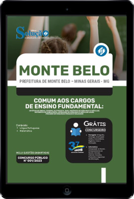 Apostila Prefeitura de Monte Belo - MG em PDF - Comum aos Cargos de Ensino Fundamental - Imagem 1