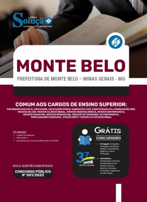 Apostila Prefeitura de Monte Belo - MG - Comum aos Cargos de Ensino Superior - Imagem 3