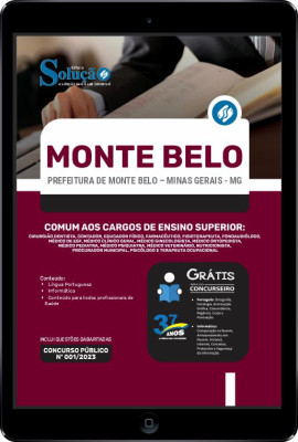 Apostila Prefeitura de Monte Belo - MG em PDF - Comum aos Cargos de Ensino Superior - Imagem 1