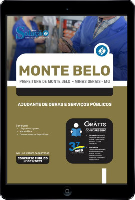 Apostila Prefeitura de Monte Belo - MG em PDF - Ajudante de Obras e Serviços Públicos - Imagem 1