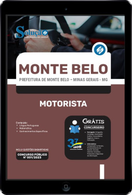 Apostila Prefeitura de Monte Belo - MG em PDF - Motorista - Imagem 1