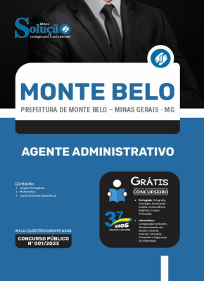 Apostila Prefeitura de Monte Belo - MG - Agente Administrativo - Imagem 3