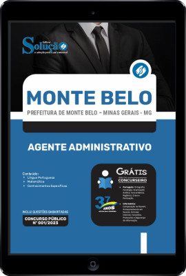 Apostila Prefeitura de Monte Belo - MG em PDF - Agente Administrativo - Imagem 1