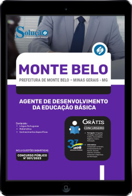 Apostila Prefeitura de Monte Belo - MG em PDF - Agente de Desenvolvimento da Educação Básica - Imagem 1