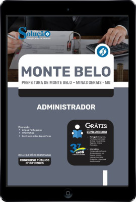 Apostila Prefeitura de Monte Belo - MG em PDF - Administrador - Imagem 1