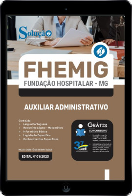 Apostila FHEMIG em PDF - Auxiliar Administrativo - Imagem 1