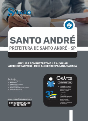 Apostila Prefeitura de Santo André - SP - Auxiliar Administrativo II e Auxiliar Administrativo II - Meio Ambiente/Paranapiacaba - Imagem 3