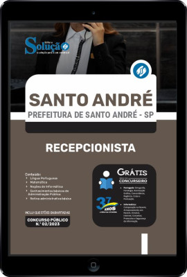 Apostila Prefeitura de Santo André - SP em PDF - Recepcionista - Imagem 1