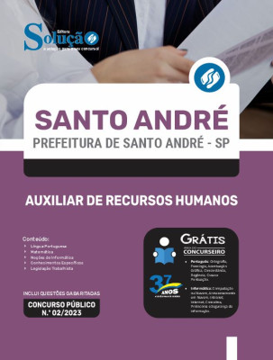 Apostila Prefeitura de Santo André - SP - Auxiliar de Recursos Humanos - Imagem 3