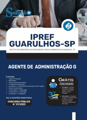 Apostila IPREF Guarulhos - SP - Agente de Administração G - Imagem 3