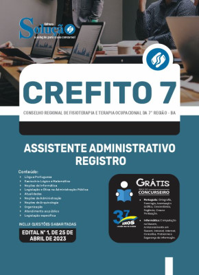 Apostila CREFITO 7 Bahia - Assistente Administrativo - Registro - Imagem 3