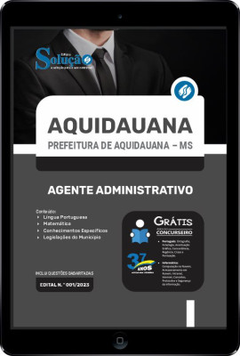 Apostila Prefeitura de Aquidauana - MS em PDF - Agente Administrativo - Imagem 1