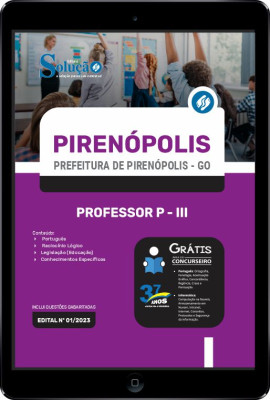 Apostila Prefeitura de Pirenópolis - GO em PDF - Professor P-III - Imagem 1