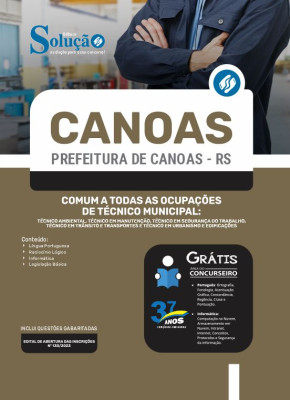 Apostila Prefeitura de Canoas - RS - Comum a Todas as Ocupações de Técnico Municipal - Imagem 3