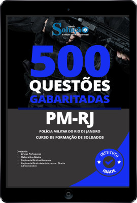 Caderno de Questões PM-RJ - Curso de Formação de Soldados em PDF - 500 Questões Gabaritadas - Imagem 1