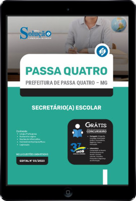 Apostila Prefeitura de Passa Quatro - MG em PDF - Secretário(a) Escolar - Imagem 1