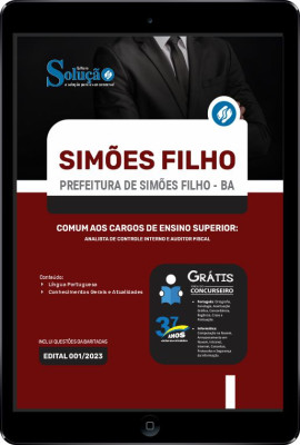 Apostila Prefeitura de Simões Filho - BA em PDF - Comum aos Cargos de Ensino Superior - Imagem 1