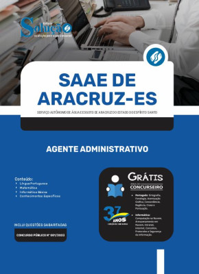 Apostila SAAE Aracruz - ES - Agente Administrativo - Imagem 3