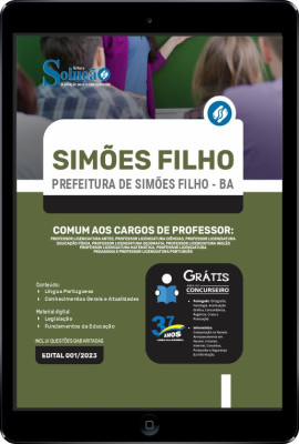 Apostila Prefeitura de Simões Filho - BA em PDF - Comum aos Cargos de Professor - Imagem 1